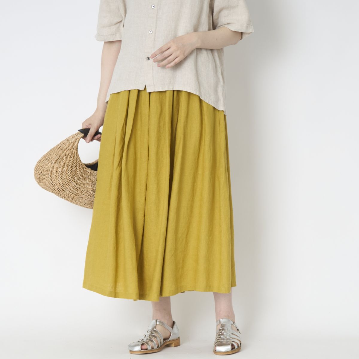 TUTIE./リネンのギャザースカート